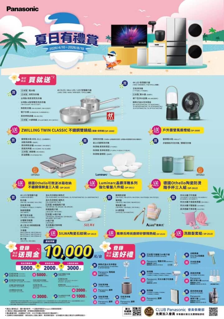 2026Panasonic夏日有禮賞
